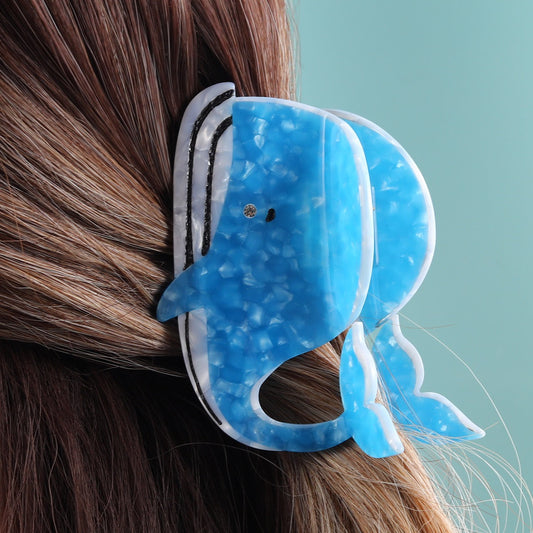Hand-Painted Animal Hair Clip – Eco-Friendly– Ocean