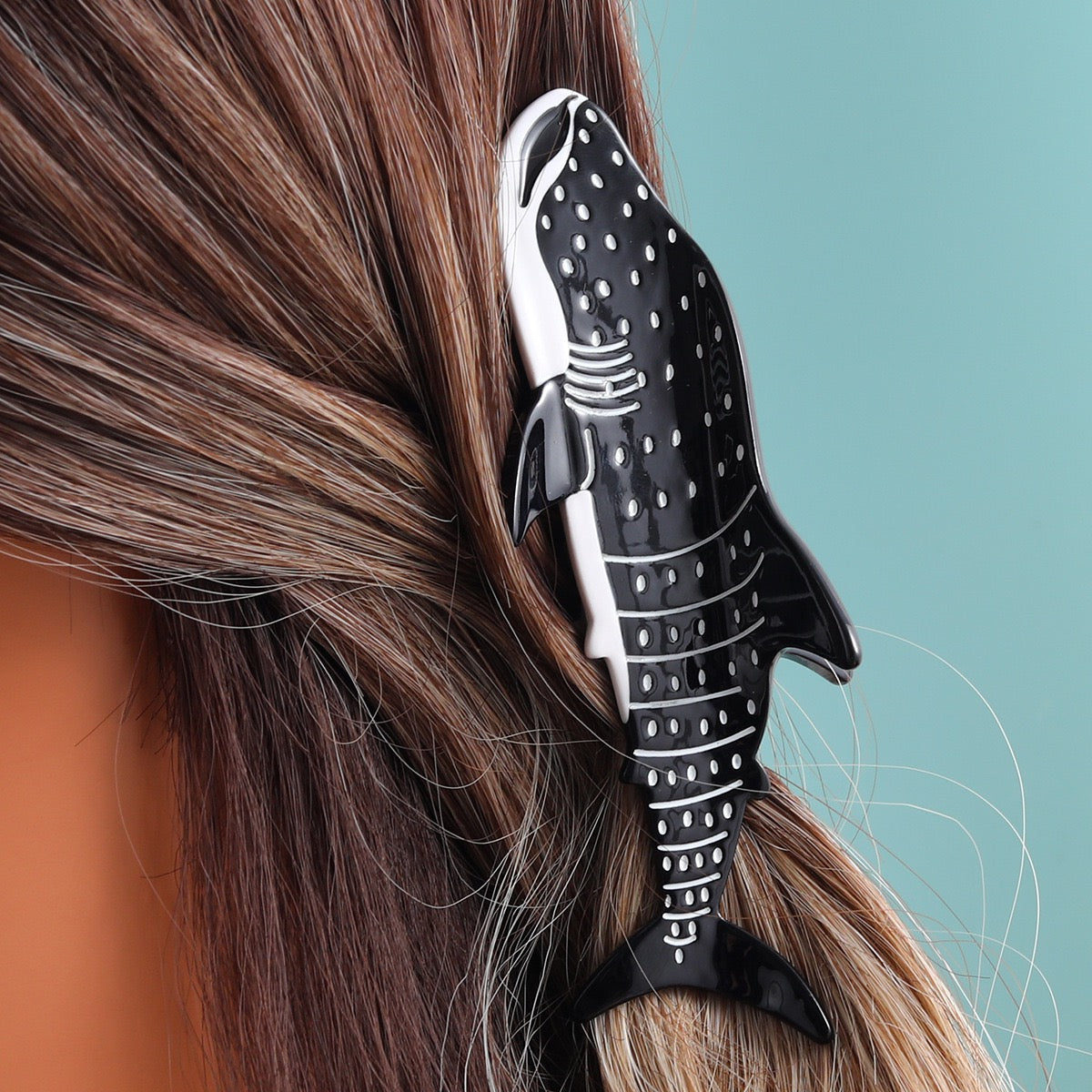 Hand-Painted Animal Hair Clip – Eco-Friendly– Ocean