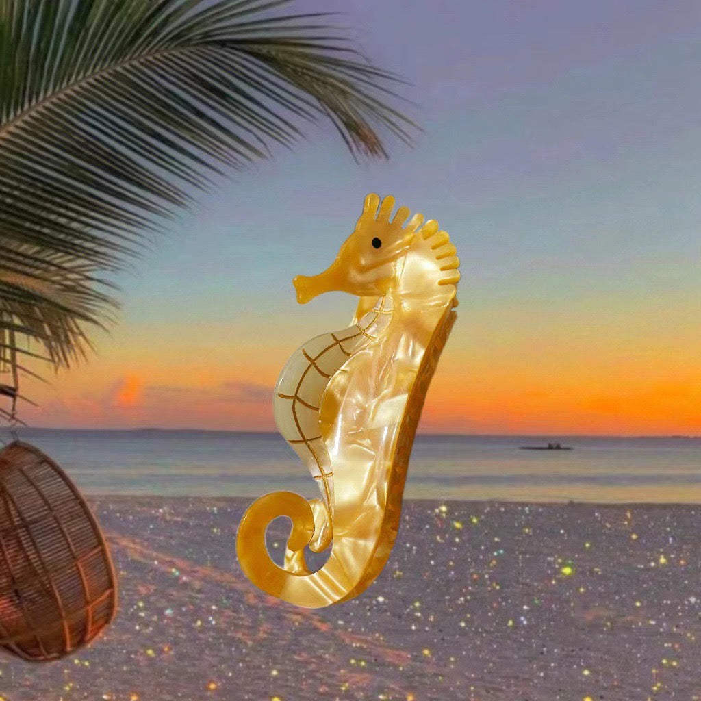 Hand-Painted Animal Hair Clip – Eco-Friendly– Ocean